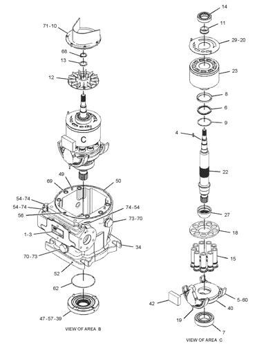 3849438 PUMP GP-PISTON Parts scheme