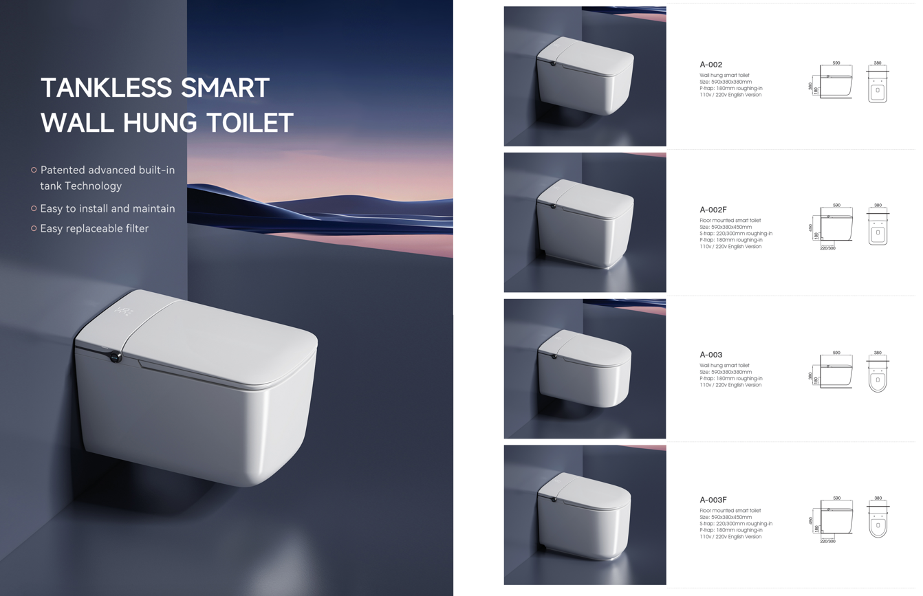 Bathroom Modern Smart Toilet With Temperature Control And UV Sterilization System