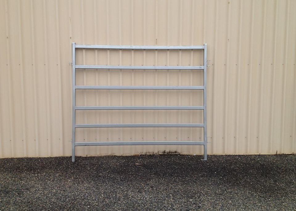 6 Square Rails 1.8m X 2.09m Heavy Duty Cattle Panel With Locking Pins