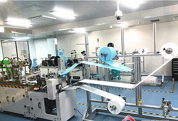 3 Phase 380V Automatic Surgical Face Mask Machine Raw Material Non - Woven Fabric