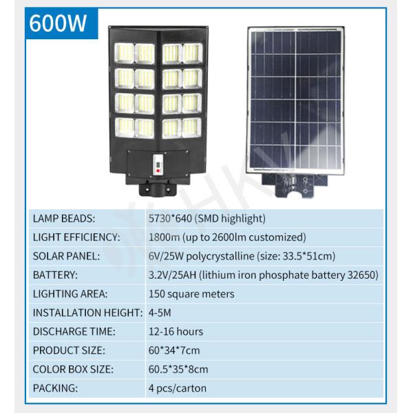 Radar Motion Sensor ABS All In One Solar Powered LED Street Lights With Light Control