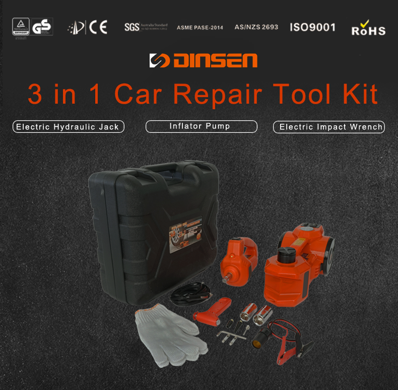 Professional Portable new electric car jack and impact wrench