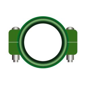 Quality Leakage Prevention Two Bolt Coupling Gaskets Green 150mm Custom for sale