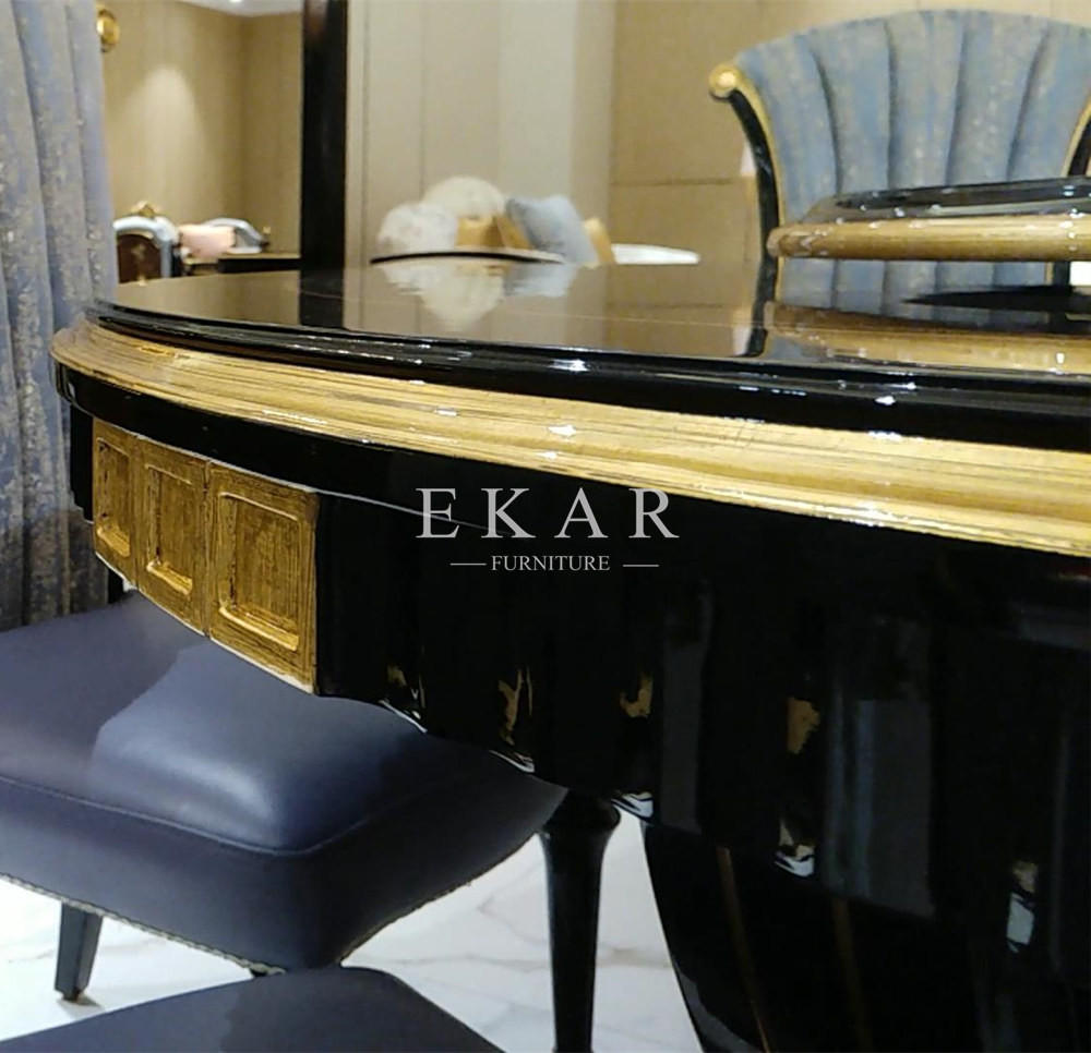 Italian Luxury Round Dining Table With Rotating Centre