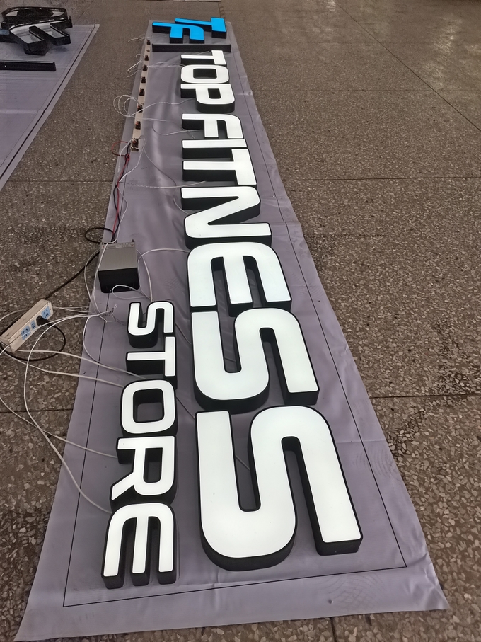 Illuminated Acrylic 3D LED Letter Signs White Wall Mounted / hanging