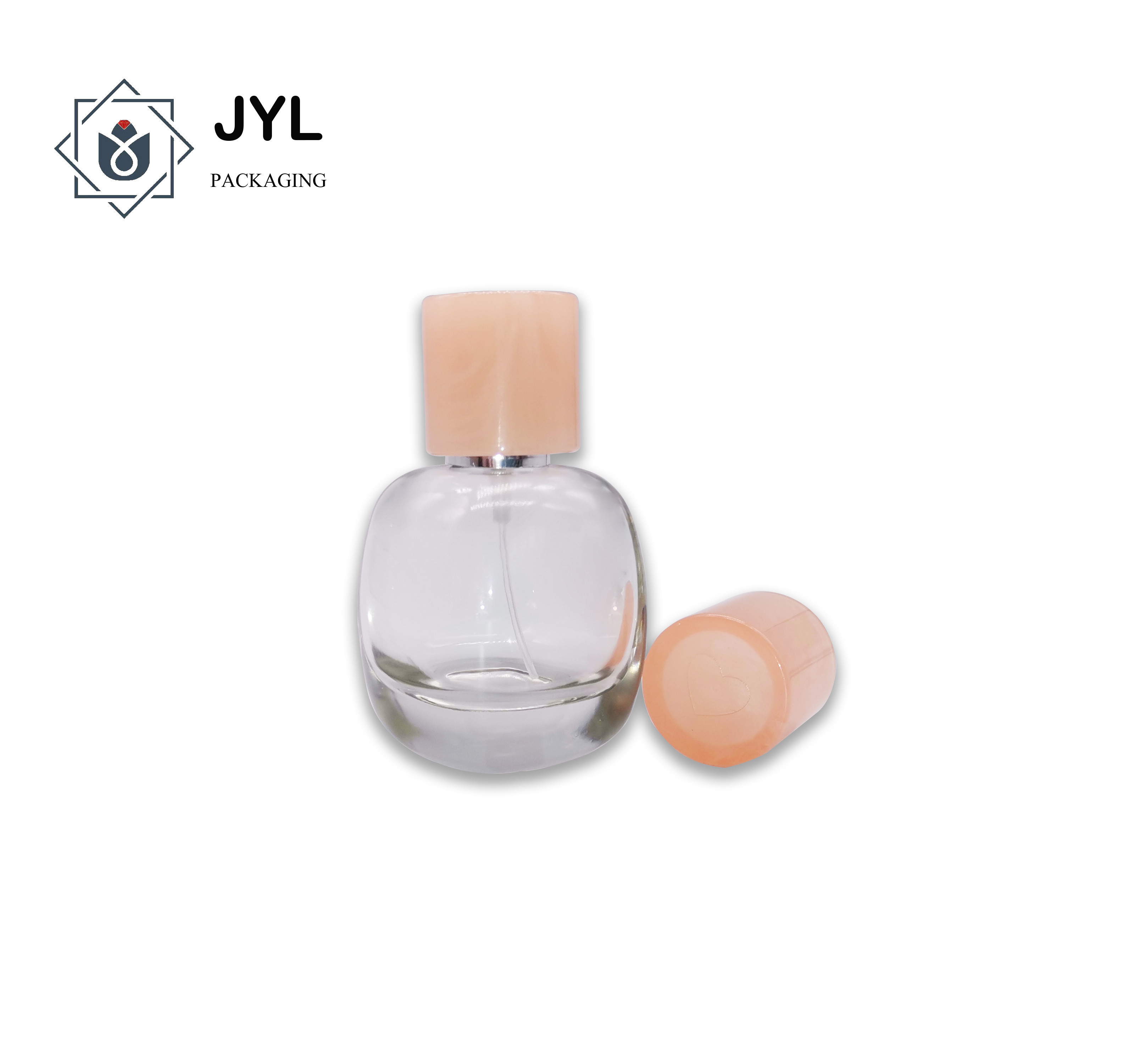 Glossy Pink Resin Cap For Perfume Bottle Recyclable Multipurpose
