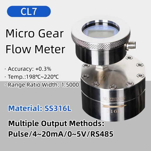 Mini Positive Displacement Flowmeter 420ma Flow Sensor Micro Gear Flow Meter