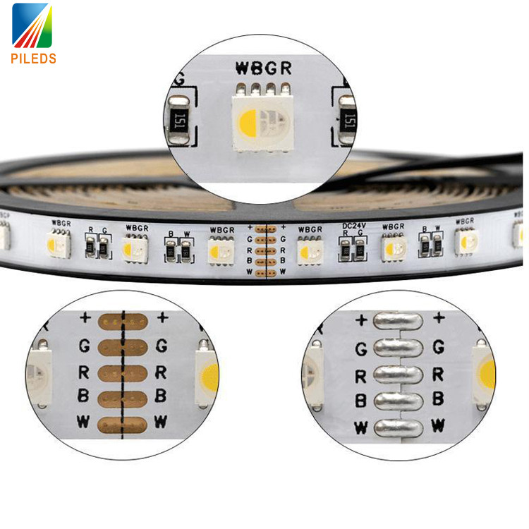 4 Colors In 1 Chip RGB+CCT LED Strip Smd 5050 60led/m DC 12V 24V RGB CW WW RGBW RGBWW Flexible Tape Light