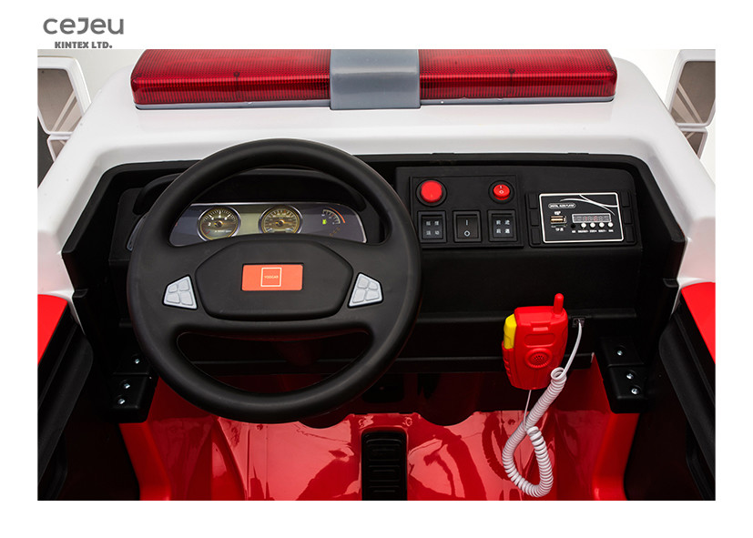 2 SeatS 3km/Hr Kids Ride On Toy Car 37 Months Ride On Fire Truck 12v Lights