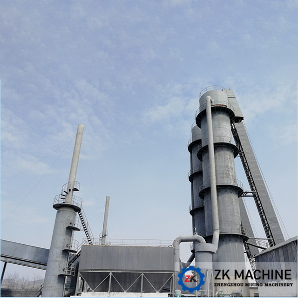 Space Saving Vertical Shaft Kiln Low Power Consumption Long Service Life