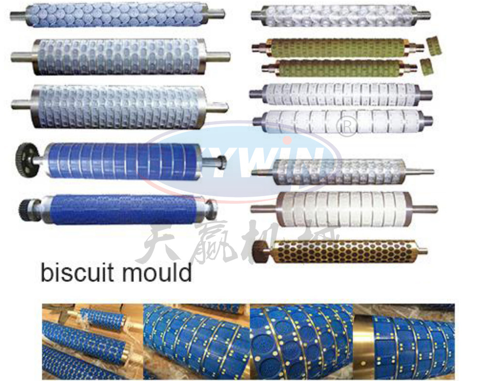 Plastic And Copper Biscuit Roller Mould For Snack Food Factory