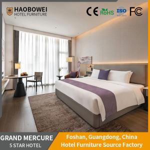 Quality Hotel Furniture Foshan Modern King Size Bedroom Set Apartment Headboard Custom 5 Year for sale