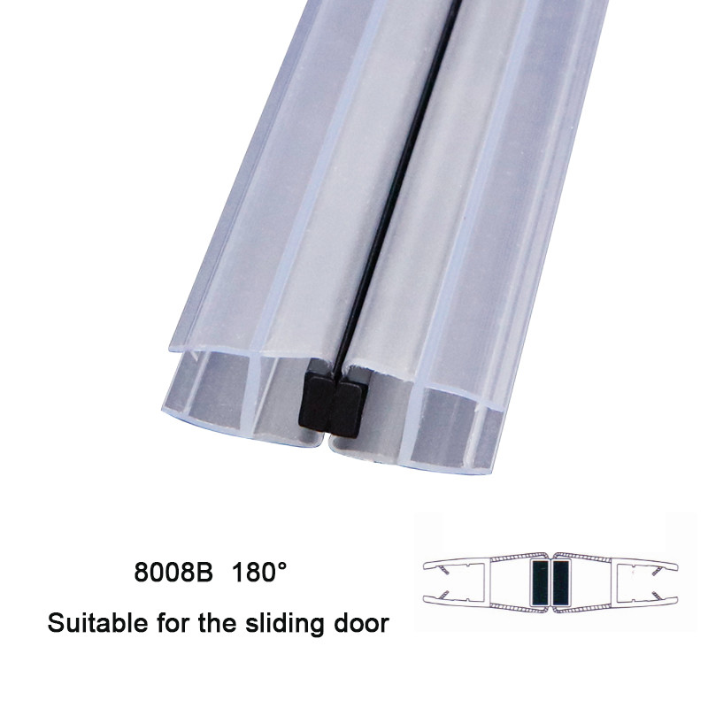 Good resilience Shower Door Magnetic Strip PVC Waterproof Seals For 8mm Glass