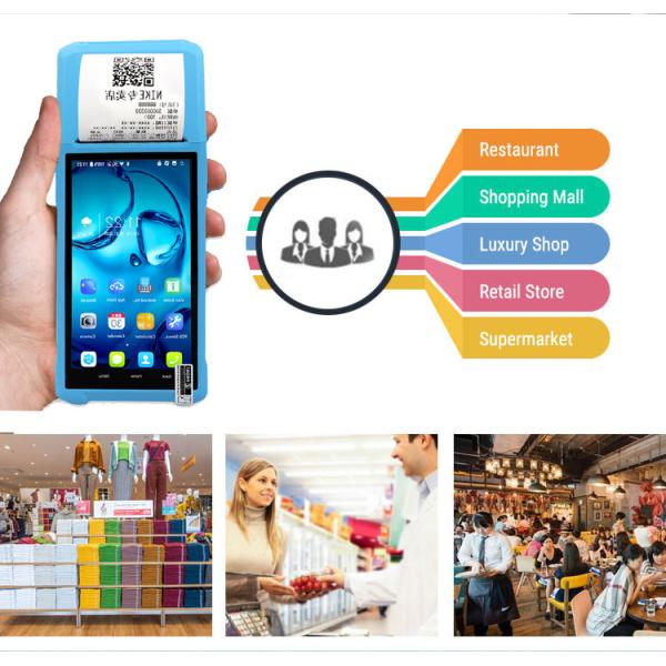 All In One Android Handheld Pos Terminal Machine With 58mm Receipt Printer