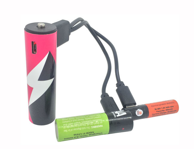 Small Cmagic Smart USB AA Battery , USB 18650 Rechargeable Battery 1500mAh For Toy Phones