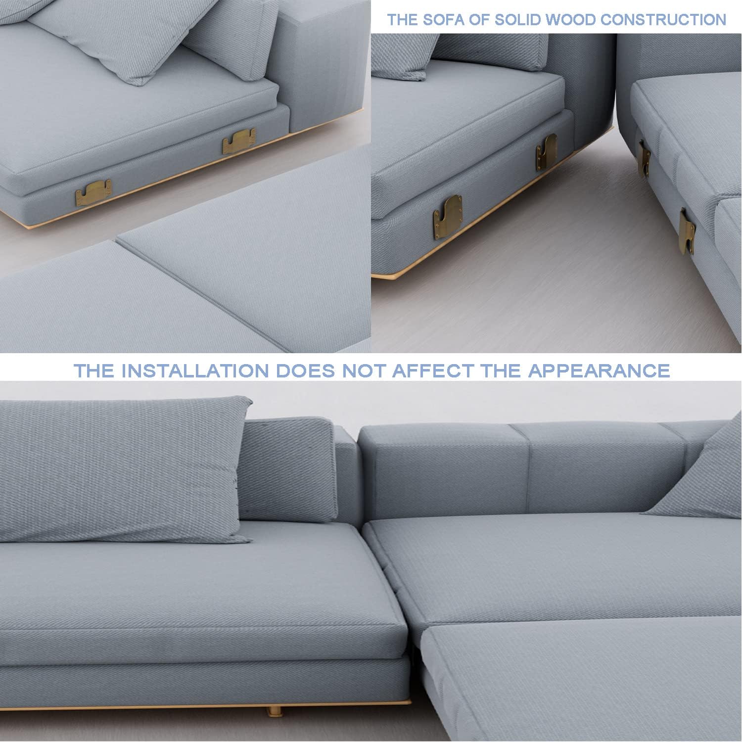 Universal Sectional Sofa Interlocking Sofa Connector Bracket with Hardware