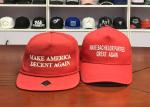 Wholesale cotton twill make America great again red custom logo color baseball