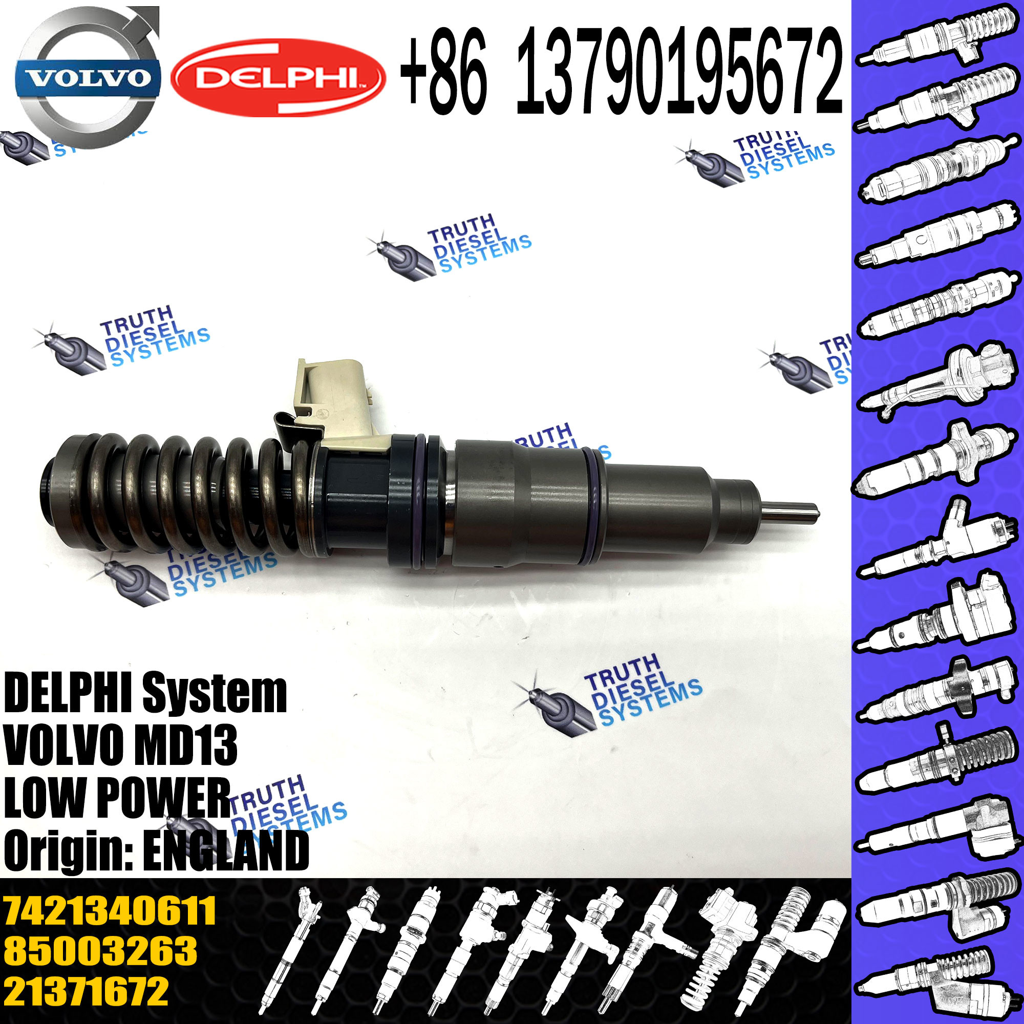 Diesel Fuel Injector BEBE4D24001 21340611 21371672 85003263 RVI 7421340611 for VOL MD13