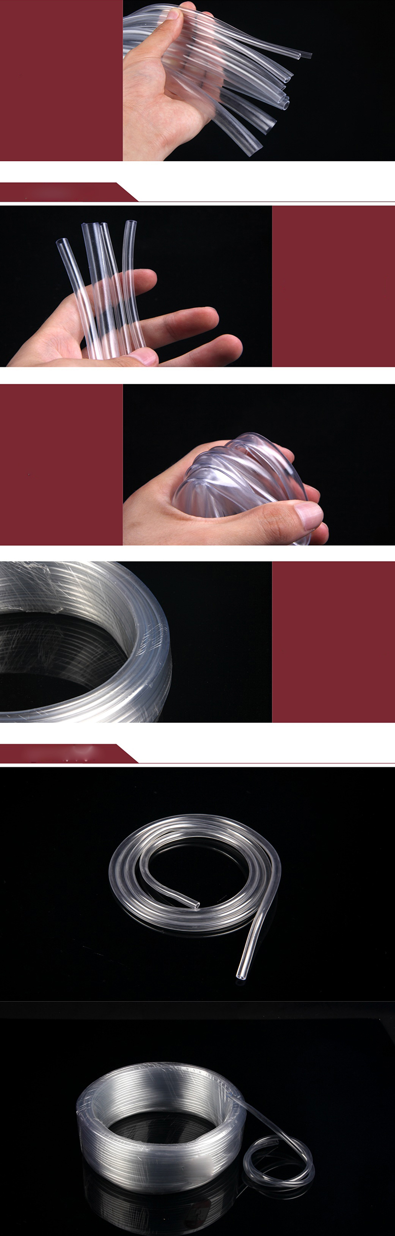 Food Grade Clear PVC Flexible Hose 3-50mm for Non-toxic Clear Food Beverage Beer