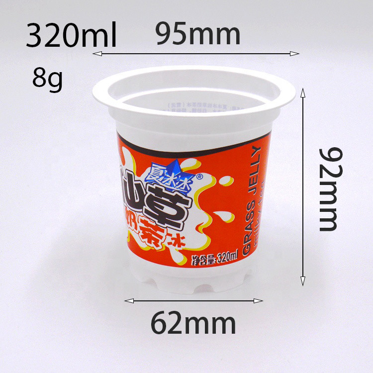 10.8oz Plastic Yogurt Cup Individual Frozen Containers Oripack Low Temperature Resistance