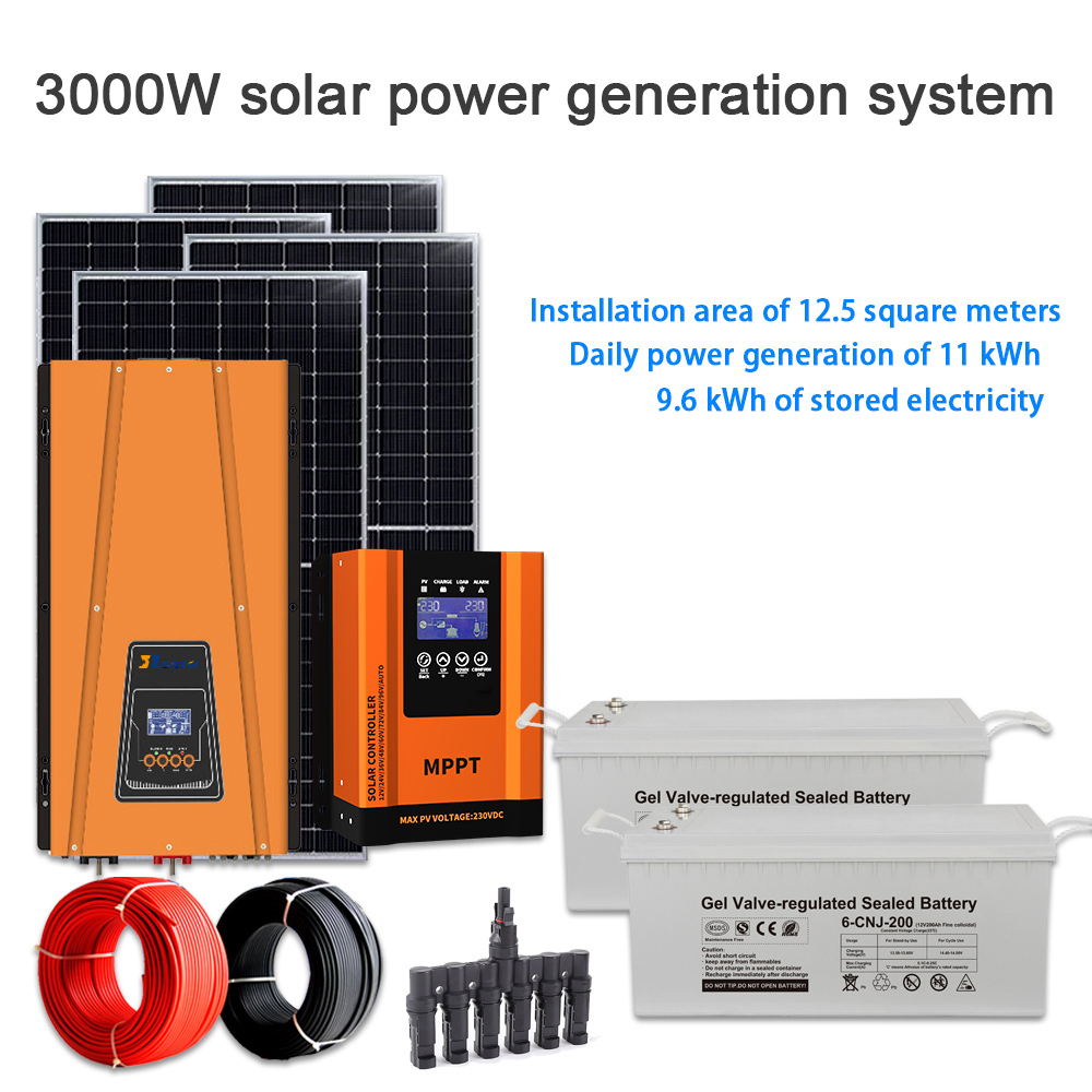 OEM ODM 3Kw Solar System Kit With Battery Storage And Monocrystalline Silicon Panels