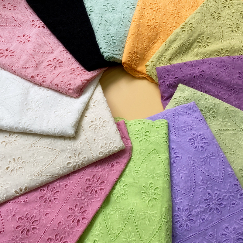 2020 new Coloful Handmade DIY Clothes Accessories Embroidered Cotton Lace Fabric