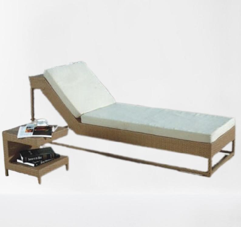 Patio furniture set garden rattan wicker outdoor chaise lounge aluminum beach lounger hotel pool lounger---6101