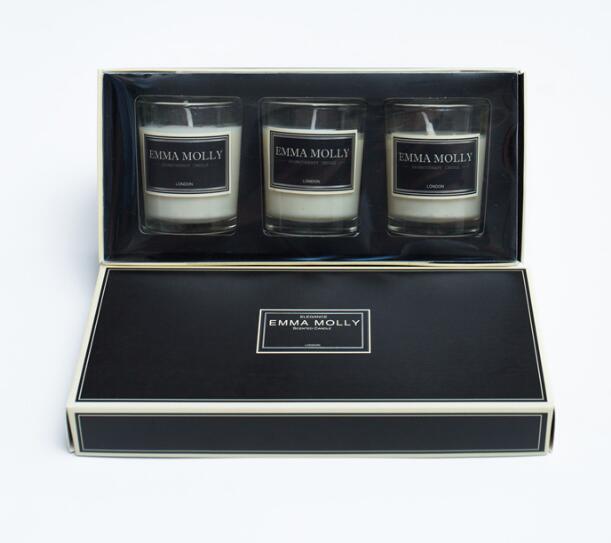 Packaging Boxes for Fine Aromatherapy Smokeless Candles Custom Made CMYK 4C Printing