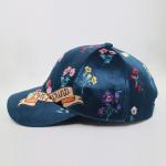 Latest Design Deluxe Embroidered Baseball Caps Ladies Velvet Hats Streetwear
