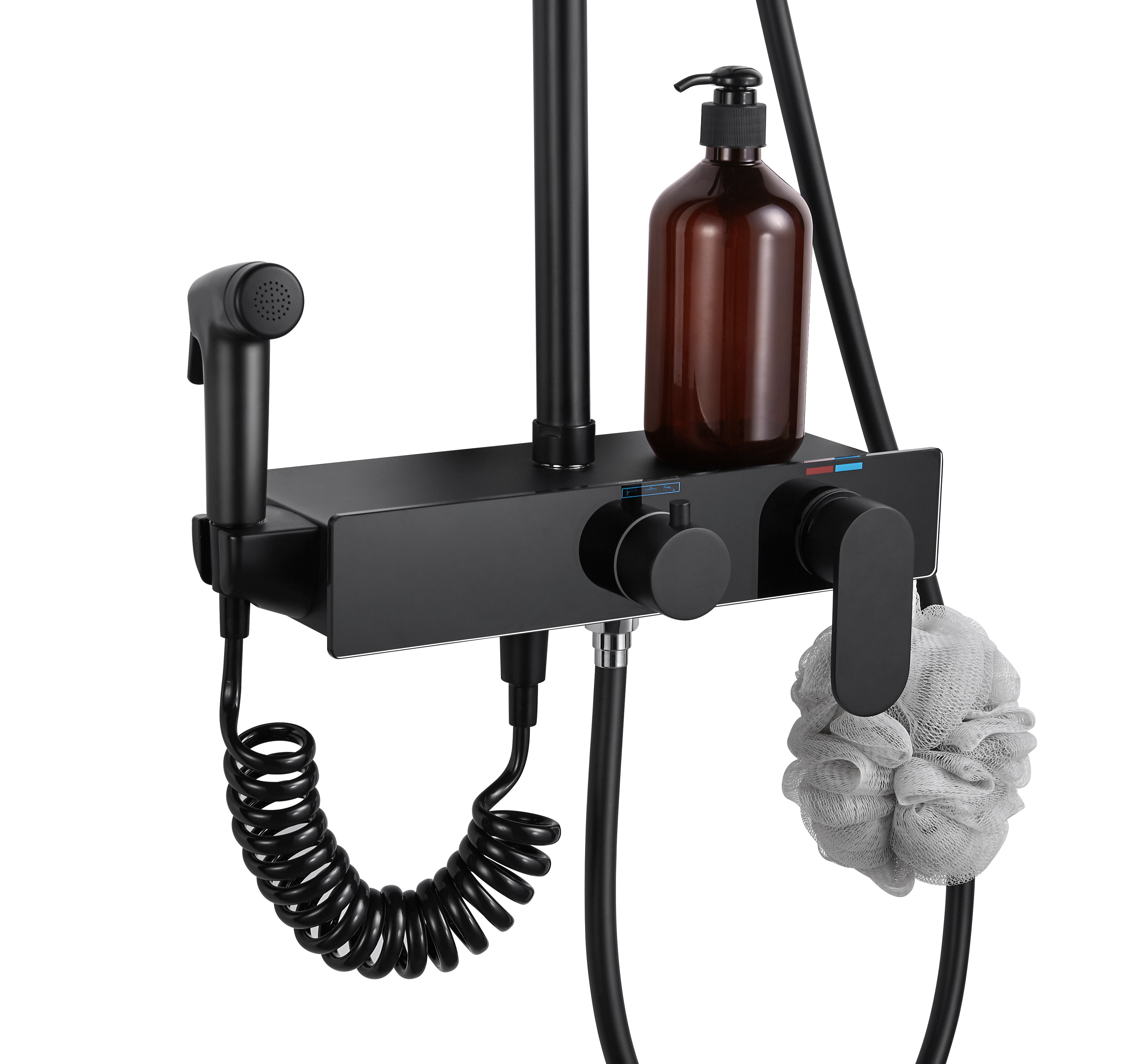 OEM Black Brushed Nickel Stainless Steel Shower Set Wall Mounted