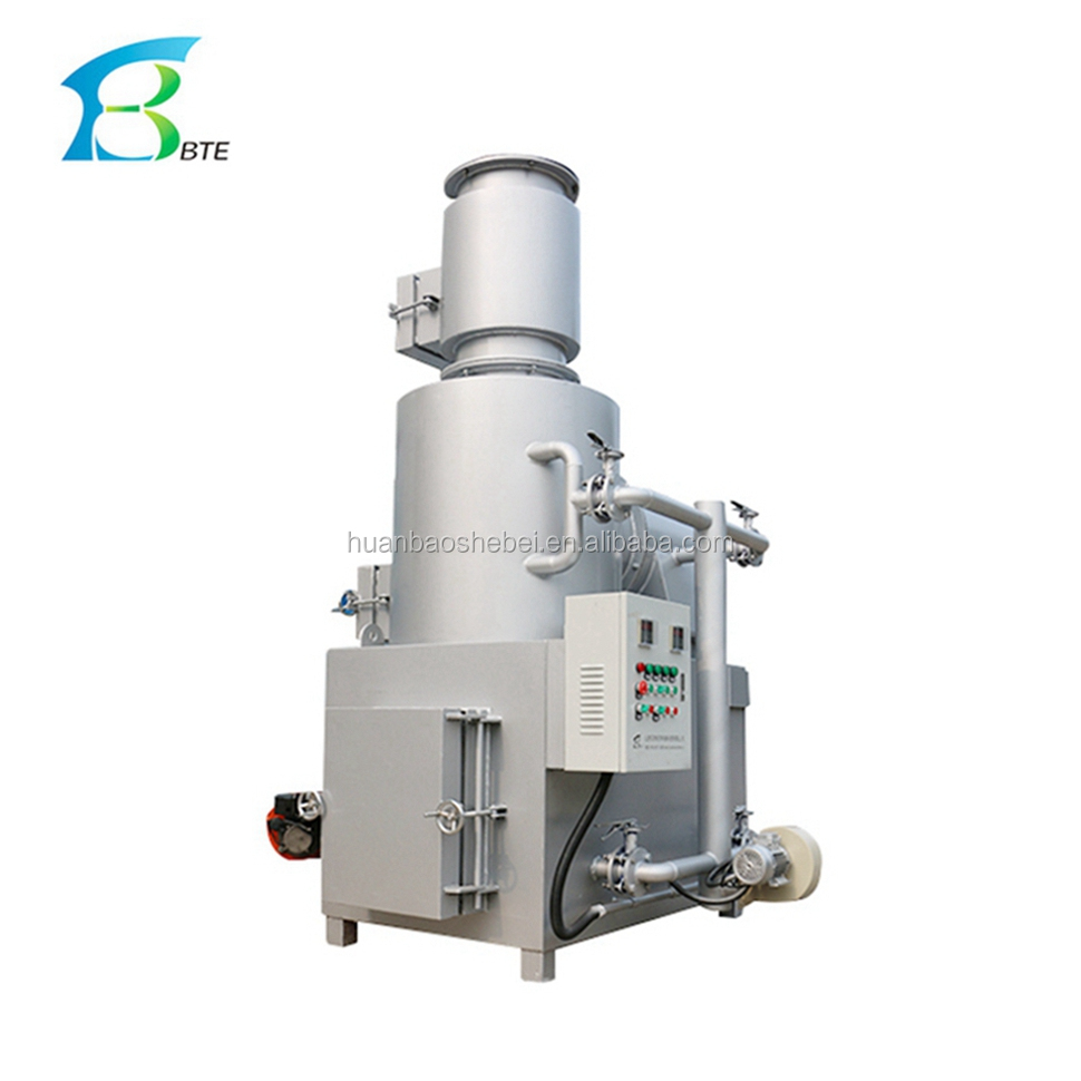 200kg/h Smoke-Free Industrial Waste Incinerator Oven Silver Grey/Black 3000kg Weight