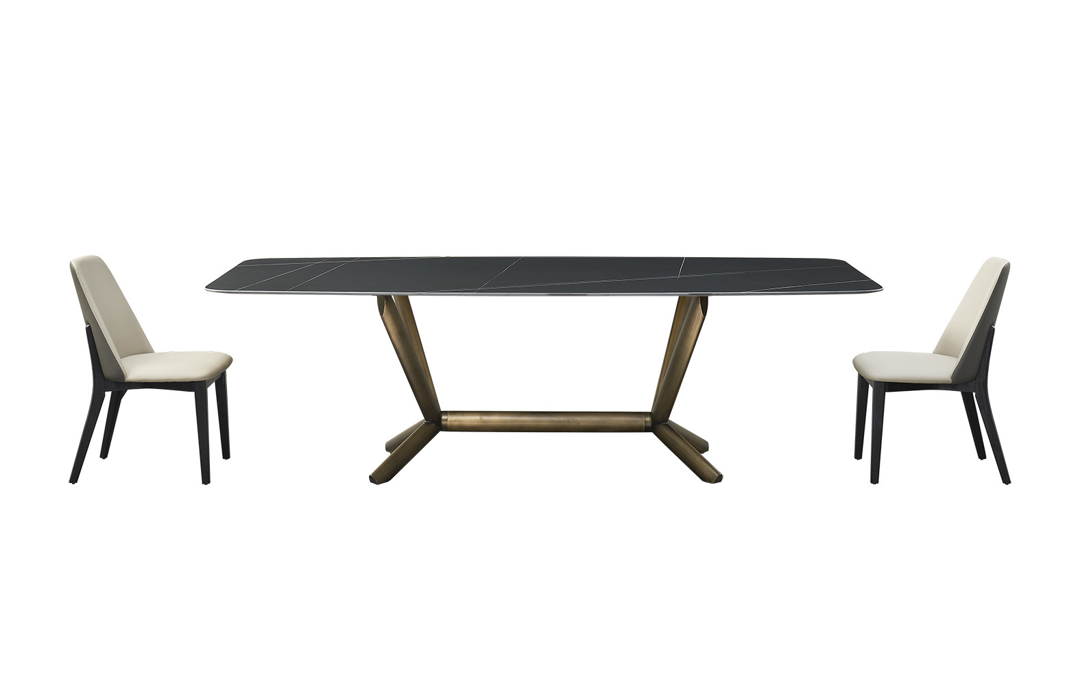 Quality Luxury Dining Room Table Set Rectangle Marble Top Dining Table for sale