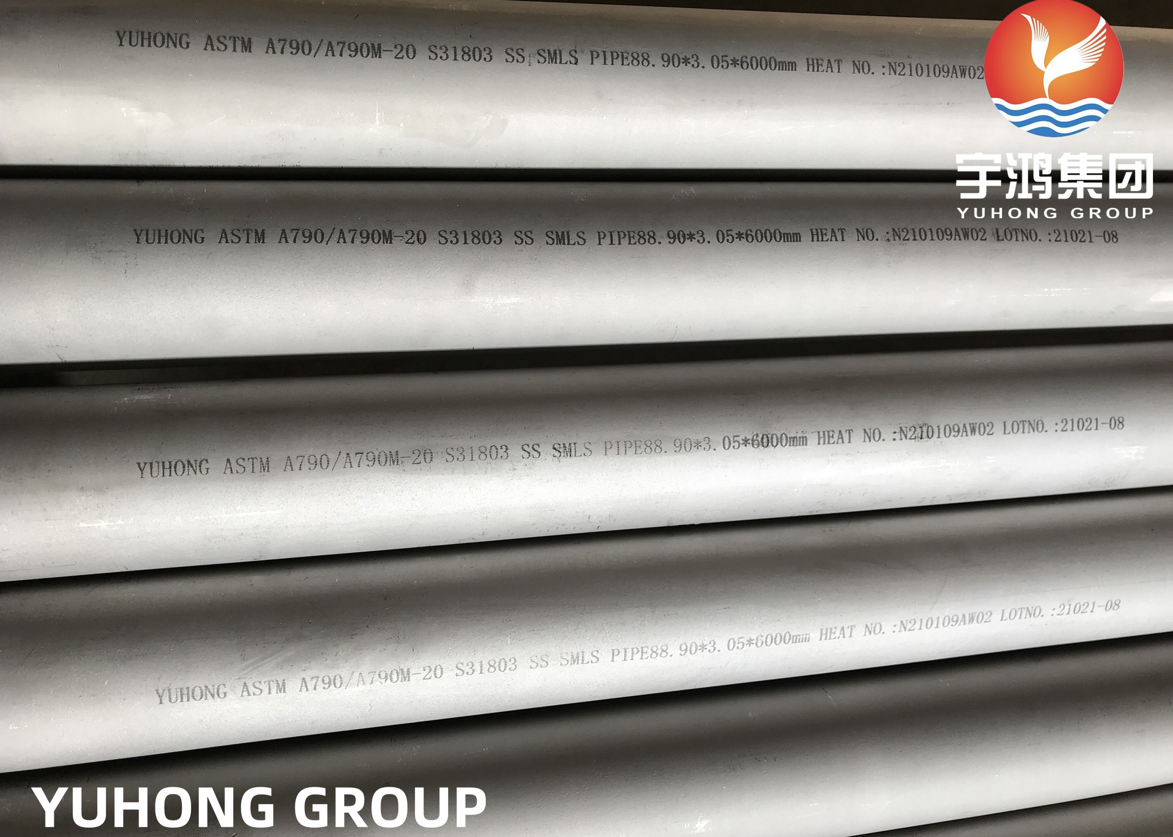 DUPLEX STEEL SEAMLESS PIPE ASTM A790/789 S31803 (2205 / 1.4462) SCH10 SCH40