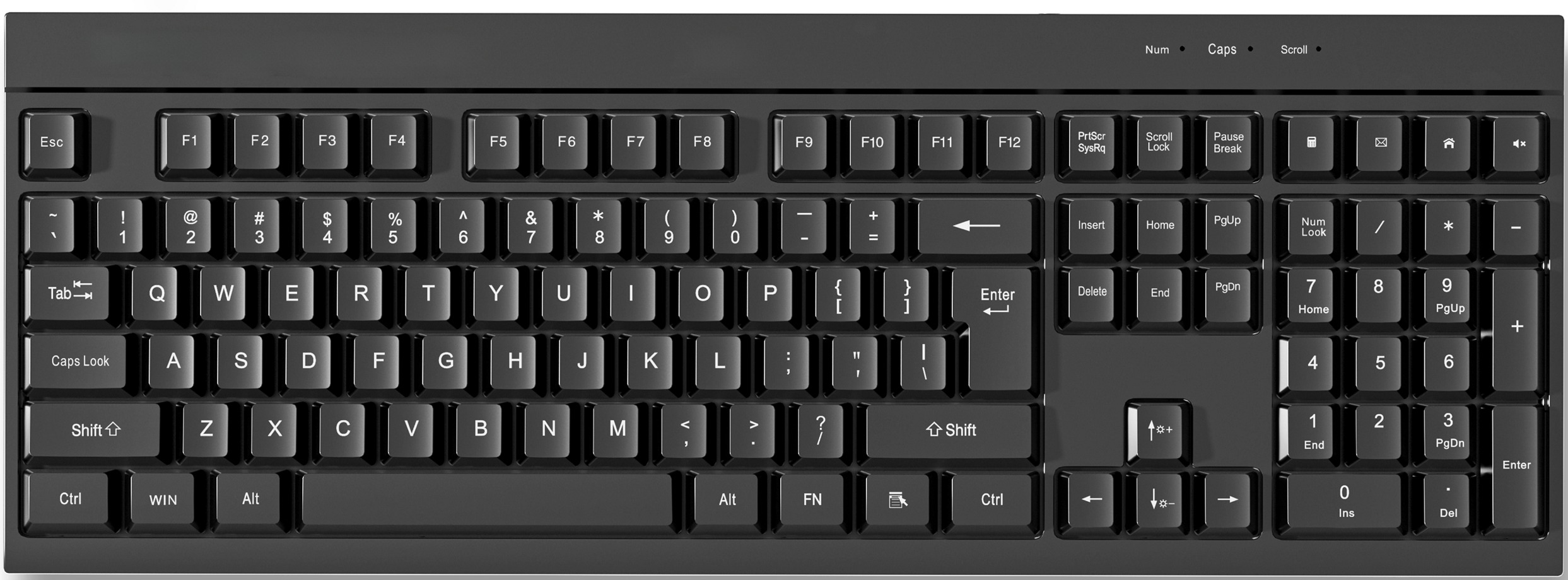 Slim Wired Keyboard With ABS Case Silver Membrane FN Multimedia Keys 510g Lightweight For Office Gaming