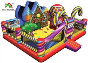 Quality Candy Theme PVC Blow Up Bouncy Castle Colorful And Amazing Design For Kids for sale