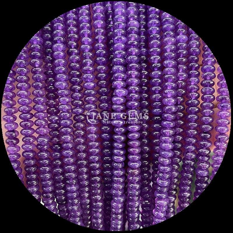 Gems Bead Customized Size Rondelle Abacus Shape Gemstone Crazy Agate Aquamarine Loose Bead Strands for Jewelry Making