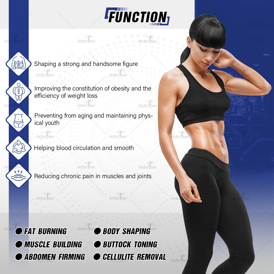 5000W 14 Tesla EMS Body Sculpting 40% Fat Reduction with Air Cooling 4 Handles Work Together