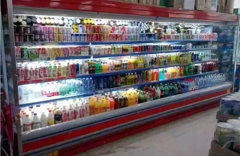 R22 Refrigerator Multideck Open Chiller With Customized Size / Vegetable Display Fridge