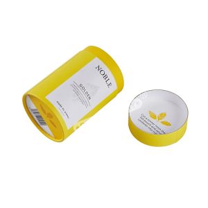 Custom Design Circle Cardboard Boxes For Honey Food Yellow Color