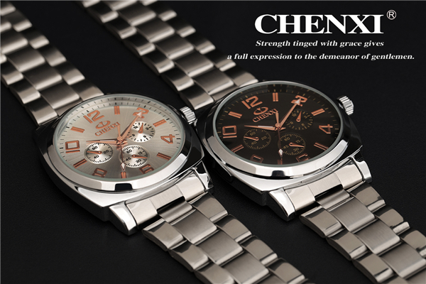 Your Logo Custom Watches Rose Gold Big Number Dial Watch Stainless Steel Band Watches Man