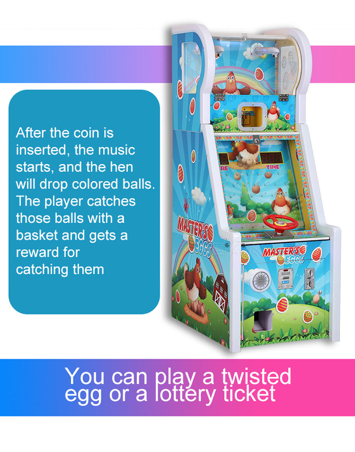 Kids Redemption Arcade Prize Machines Catching Balls Lottery Game