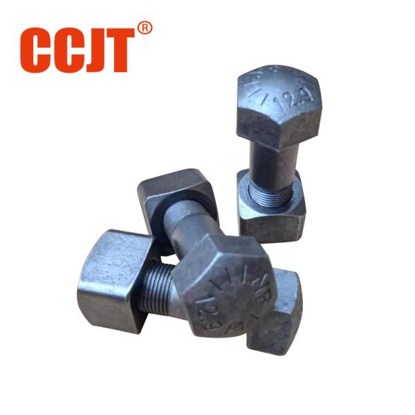 40Cr Material 12.9 Grade Excavator and Bulldozer Track Shoe Bolt Nut High Hardness Segment Plow Bolt and Nut