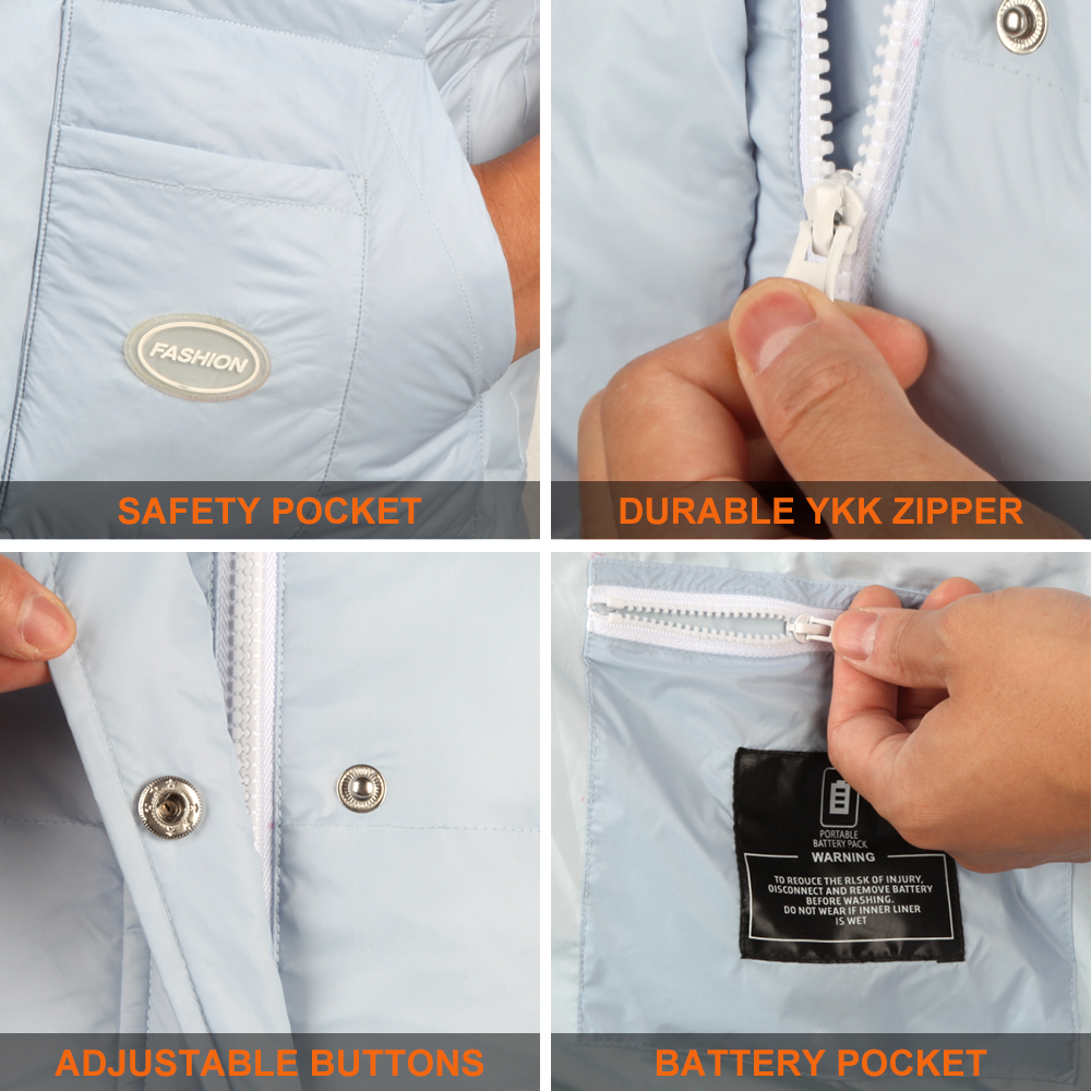 Electronic Winter Heating Body Warmer 7.4V Rechargeable USB 5v