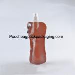 Water bag liquid pouch spout plastic drink bag foldable portable