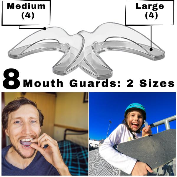 Perfect Fit Teeth Guards To Prevent Grinding 8 Pack Mouth Guard For Grinding Teeth
