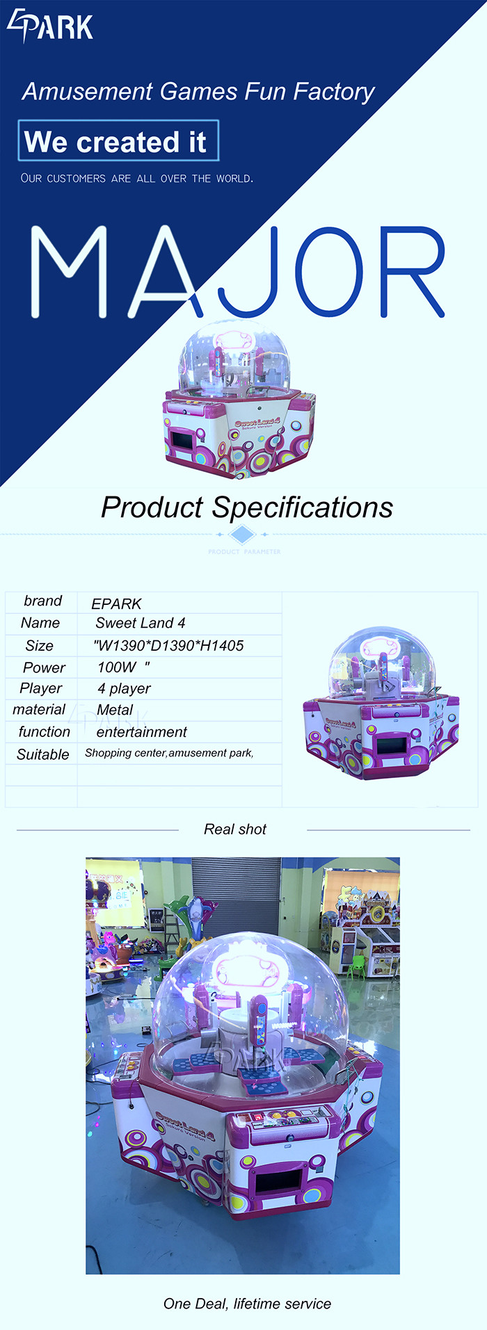 push candy 4p Sweet Land Candy Vending Machine / Candy Prize Machine for Family Game