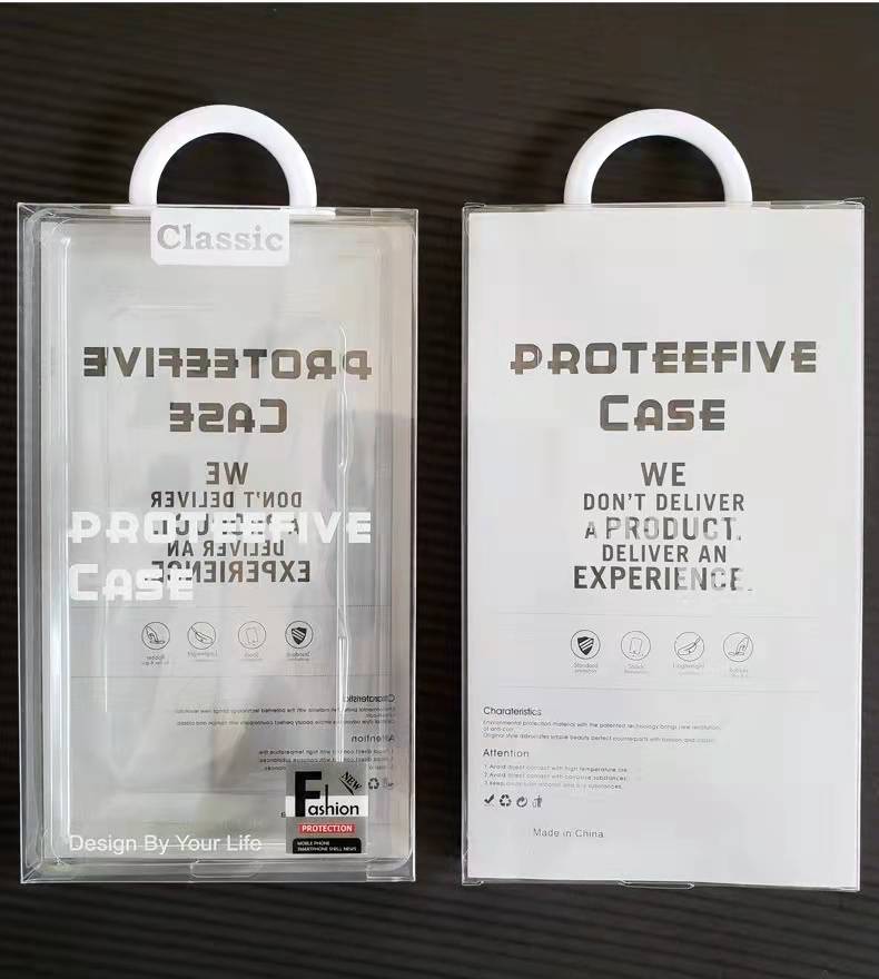 PVC Electronic Cover Mobile Case Packaging Box Pouch With Blister Insert