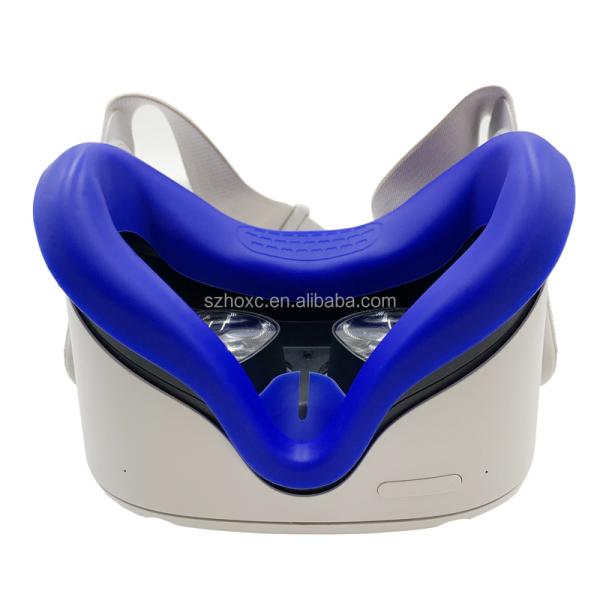 Protective HOXC VR Silicone Face Cover Compatible For Oculus Search 2 Accessories, Non-Slip Opaque Sweatproof Washable Replacement