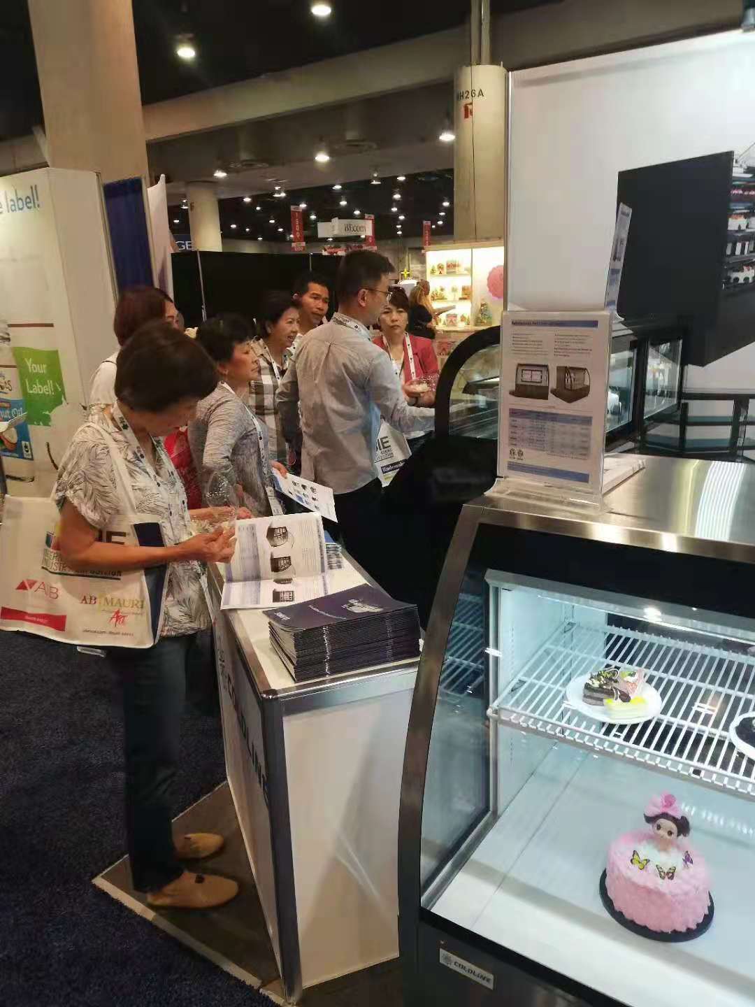 7.5 Amps Curved Glass Ice Cream Display Freezer R290 Refrigerant