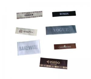 Quality Bespoke End Fold Woven Label T Shirt Labels Taffeta Woven Fabric Clothing Brand Tag for sale